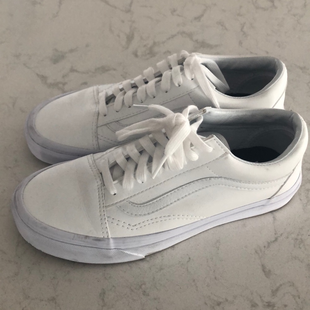 Vans Old Skool White Leather Women’s 8